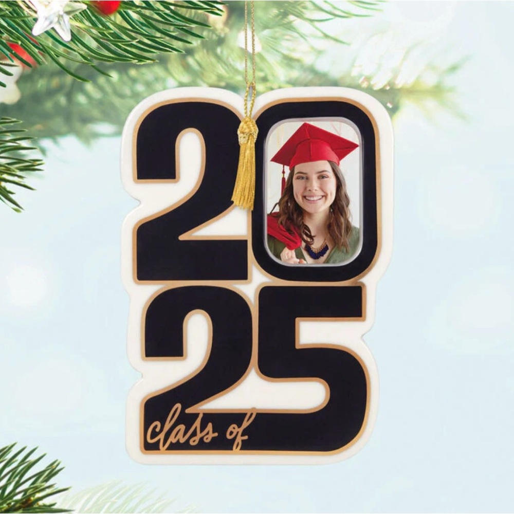 Hallmark Black and Gold Class of 2025 Ornament